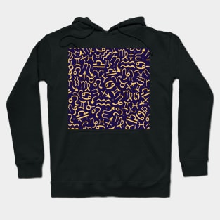 Astrology zodiac signs, hand drawn pattern Hoodie